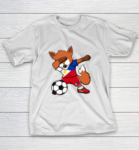 Dabbing Fox Philippines Soccer Fans Jersey Flag Football Fan T-Shirt