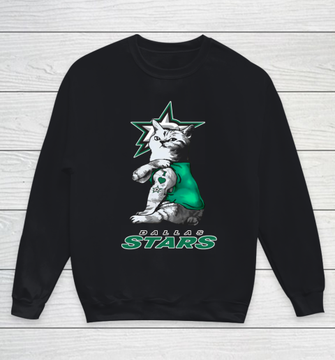 NHL My Cat Loves Dallas Stars Hockey Youth Sweatshirt