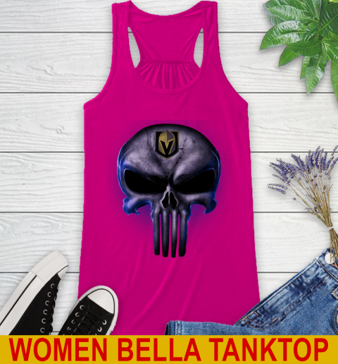 Vegas Golden Knights NHL Hockey Punisher Skull Sports Racerback Tank 6