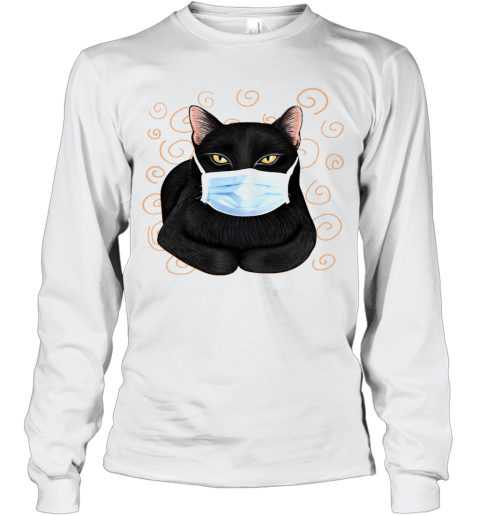 Black Cat Masked Long Sleeve T-Shirt