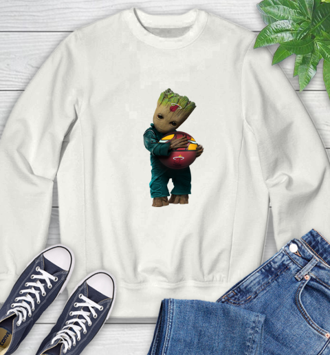 NBA Groot Guardians Of The Galaxy Basketball Sports Miami Heat Sweatshirt
