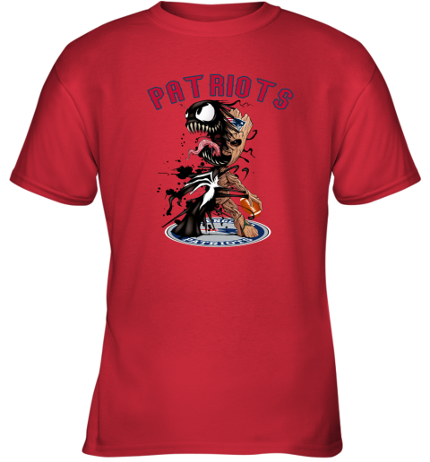 NFL New England Patriots Football Venom Groot Guardians Of The Galaxy lnI8P6r9PQC youth t shirt 26 95 151514 front red