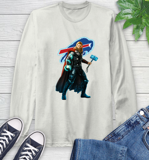 NFL Thor Avengers Endgame Football Buffalo Bills Long Sleeve T-Shirt 12