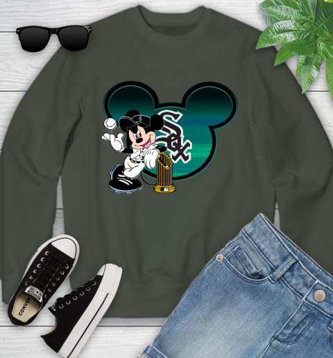 MLB Chicago White Sox The Commissioner's Trophy Mickey Mouse Disney Youth Sweatshirt 10