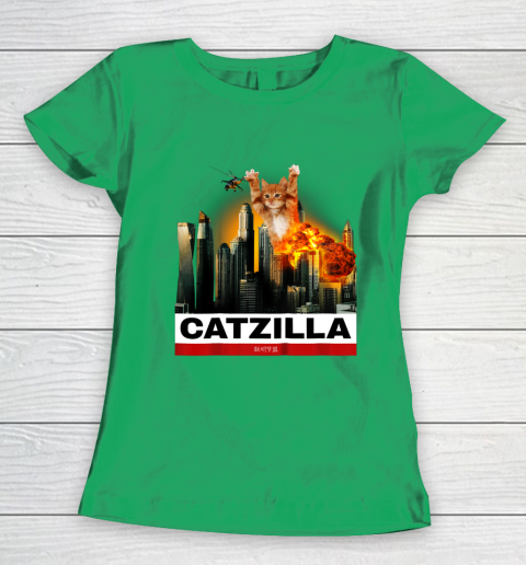CATZILLA  Funny Kitty Tshirt for Cat lovers to Halloween Women's T-Shirt 5