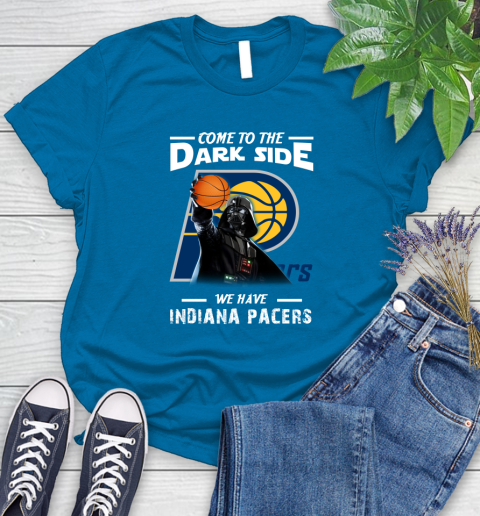 NBA Come To The Dark Side We Have Indiana Pacers Star Wars Darth Vader Basketball Women's T-Shirt 10