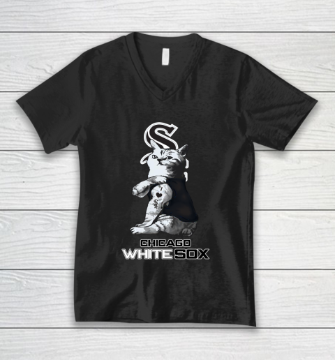 MLB Baseball My Cat Loves Chicago White Sox V-Neck T-Shirt