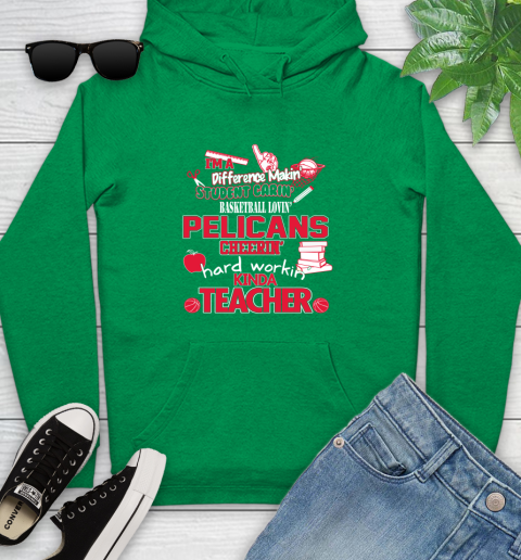 New Orleans Pelicans NBA I'm A Difference Making Student Caring Basketball Loving Kinda Teacher Youth Hoodie 9