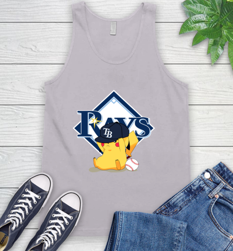MLB Pikachu Baseball Sports Tampa Bay Rays Tank Top 4