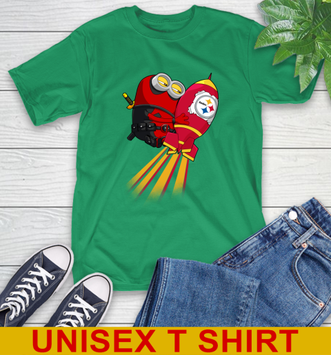 NFL Football Pittsburgh Steelers Deadpool Minion Marvel Shirt T-Shirt 7