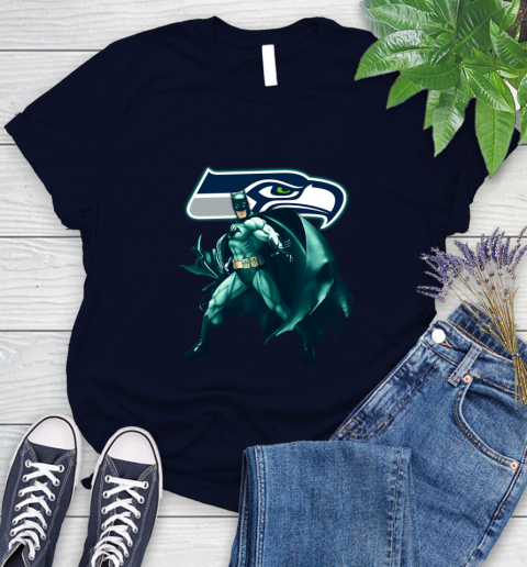 NFL Batman Football Sports Seattle Seahawks Women's T-Shirt 3