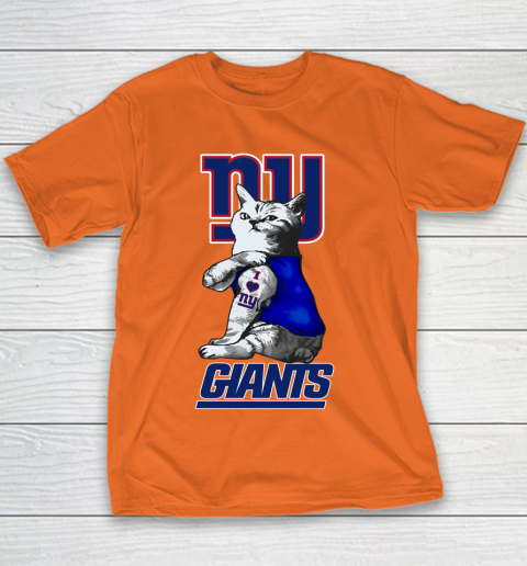 NFL Football My Cat Loves New York Giants Youth T-Shirt 5 NFL Football My Cat Loves New York Giants Youth T-Shirt - Image 5