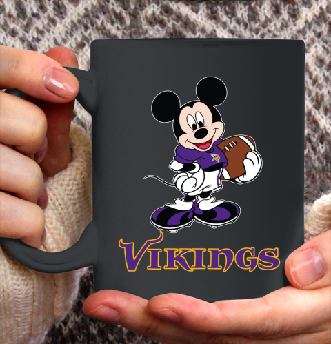 NFL Football Minnesota Vikings Cheerful Mickey Mouse Shirt Ceramic Mug 15oz