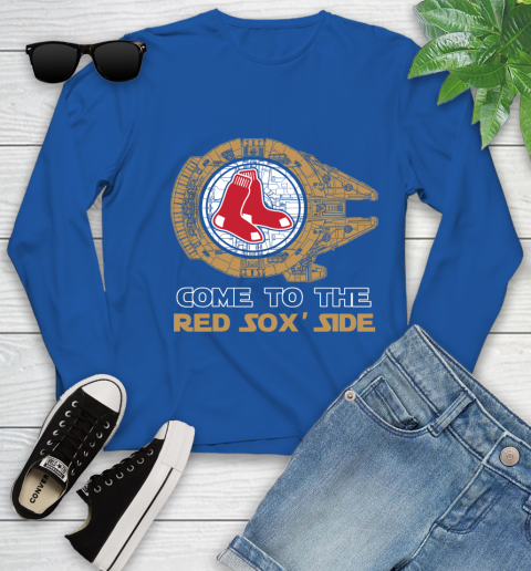 MLB Come To The Boston Red Sox Side Star Wars Baseball Sports Youth Long Sleeve 10
