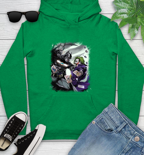 Miami Dolphins NFL Football Batman Fighting Joker DC Comics Youth Hoodie 7