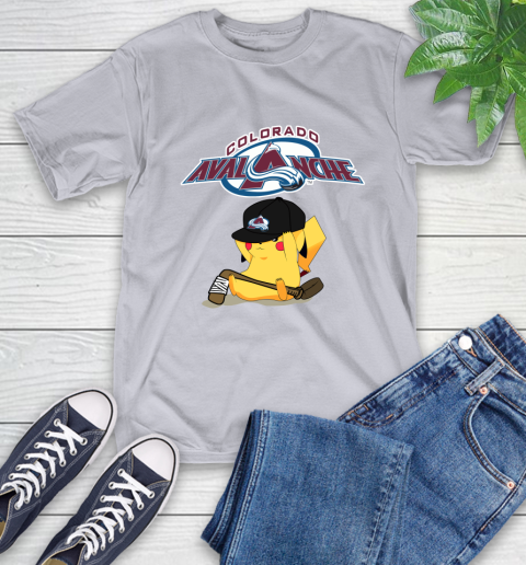 NHL Pikachu Hockey Sports Colorado Avalanche T-Shirt 6