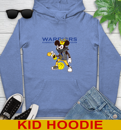 Golden State Warriors NBA Basketball Mickey Peace Sign Sports Youth Hoodie 12