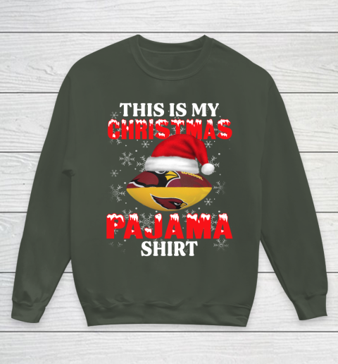 Arizona Cardinals This Is My Christmas Pajama Shirt NFL Youth Sweatshirt 8