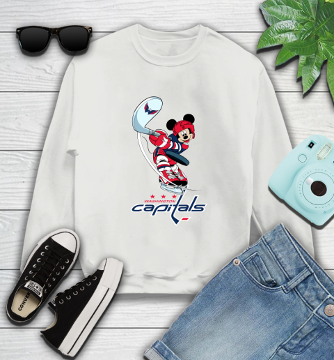 NHL Hockey Washington Capitals Cheerful Mickey Mouse Shirt Sweatshirt 5