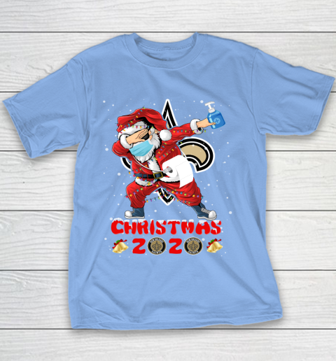 New Orleans Saints Funny Santa Claus Dabbing Christmas 2020 NFL Youth T-Shirt 8