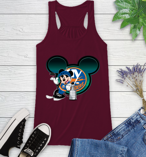 NHL New York Islanders Stanley Cup Mickey Mouse Disney Hockey T Shirt Racerback Tank 3