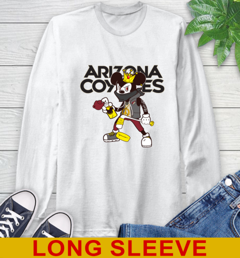 Arizona Coyotes NHL Hockey Mickey Peace Sign Sports Long Sleeve T-Shirt