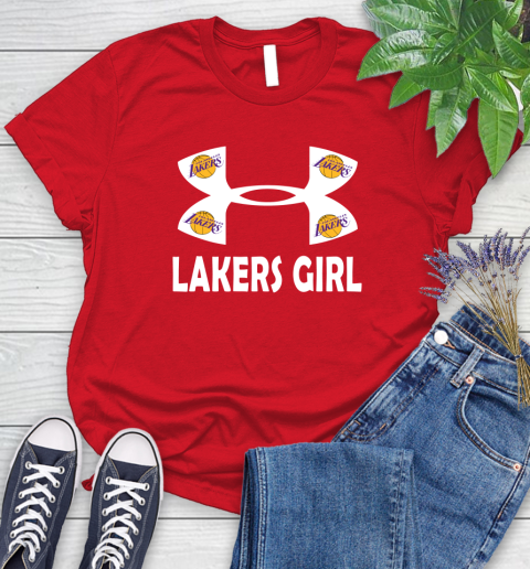 NBA Los Angeles Lakers Girl Under Armour Basketball Sports Women's T-Shirt 13