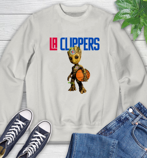 LA Clippers NBA Basketball Groot Marvel Guardians Of The Galaxy Sweatshirt 12