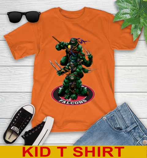 NFL Football Atlanta Falcons Teenage Mutant Ninja Turtles Shirt Youth T-Shirt 7