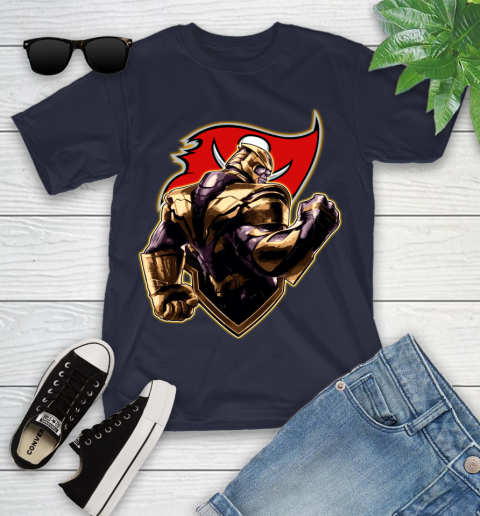 NFL Thanos Avengers Endgame Football Sports Tampa Bay Buccaneers Youth T-Shirt 3