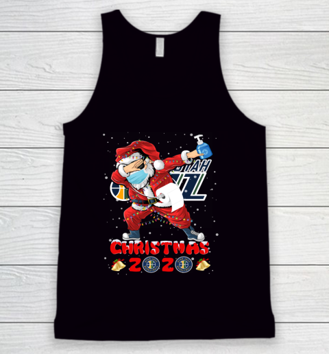 Utah Jazz Funny Santa Claus Dabbing Christmas 2020 NBA Tank Top