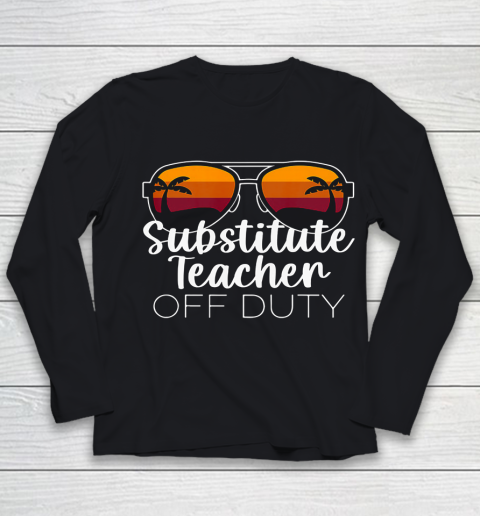 Substitute Teacher of the Deaf Off Duty Sunglasses Sunset Youth Long Sleeve