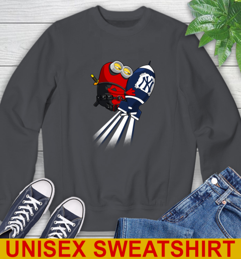 MLB Baseball New York Yankees Deadpool Minion Marvel Shirt Sweatshirt 7