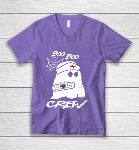 Boo Boo Crew Nurse Ghost Funny Halloween Costume Gift Long Sleeve T Shirt.D2SMT7UJCV V-Neck T-Shirt 8