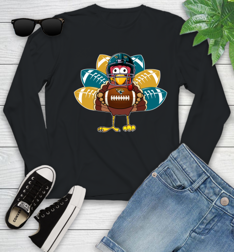 Jacksonville Jaguars Turkey Thanksgiving Day Youth Long Sleeve 2