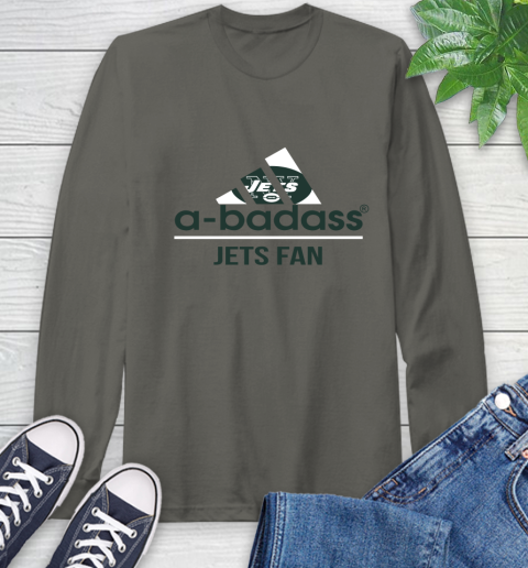 New York Jets NFL Football A Badass Adidas Adoring Fan Sports Long Sleeve T-Shirt 9