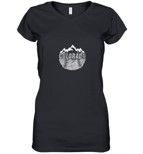 Colorado Baseball Rocky Mountains Design Gift Women's V-Neck T-Shirt