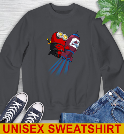 NHL Hockey Colorado Avalanche Deadpool Minion Marvel Shirt Sweatshirt 7