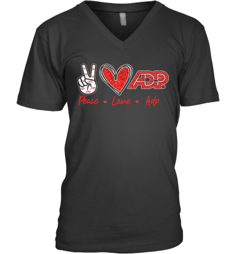 Peace Love ADP V-Neck T-Shirt