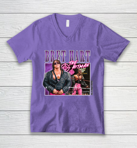 Bret Hart The Hitman V-Neck T-Shirt 8