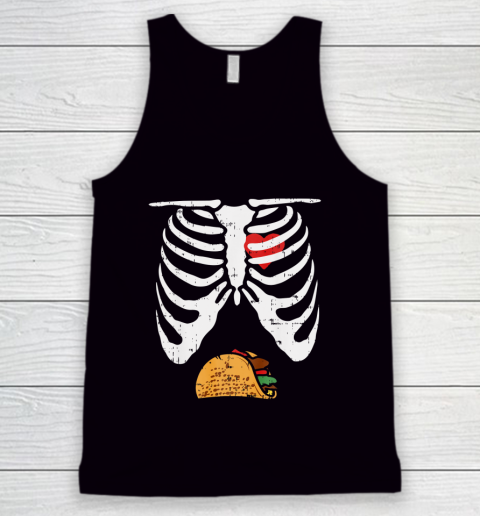 Halloween Shirt Skeleton Pregnancy Tacos Xray Soon To Be Dad Tank Top