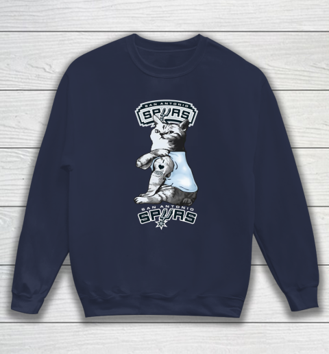 NBA Basketball My Cat Loves San Antonio Spurs Sweatshirt 2