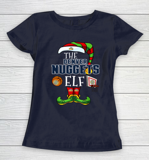 Denver Nuggets Christmas ELF Funny NBA Women's T-Shirt 2