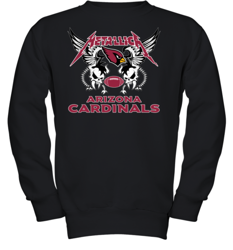 Arizona Cardinals Metallica Heavy Metal Football Youth Sweatshirt