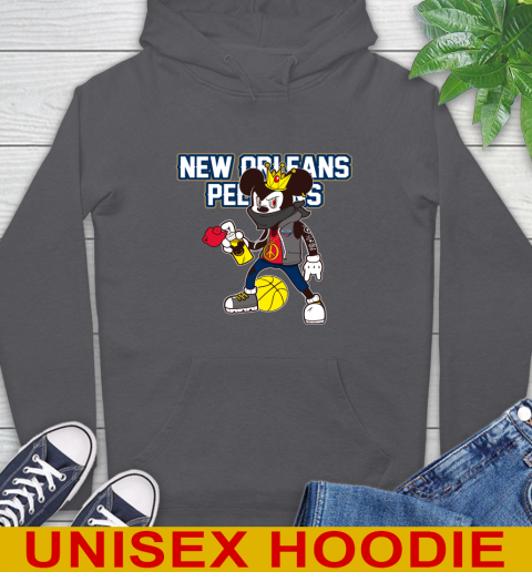 New Orleans Pelicans NBA Basketball Mickey Peace Sign Sports Hoodie 7