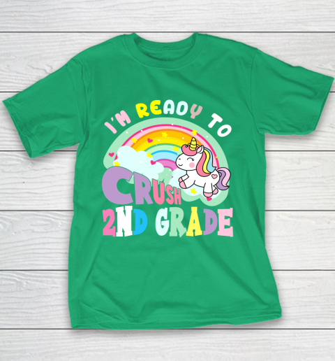 Back to school shirt ready to crush 2nd grade unicorn Youth T-Shirt 11