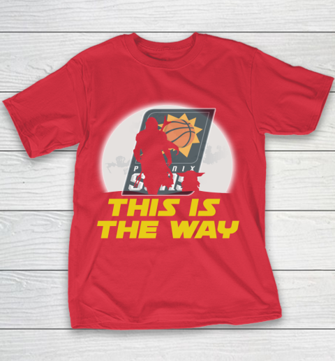 Phoenix Suns NBA Basketball Star Wars Yoda And Mandalorian This Is The Way Youth T-Shirt 7