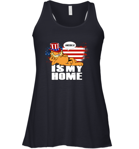 America Is My Home Garfield Independence Day 4th Of July Racerback Tank