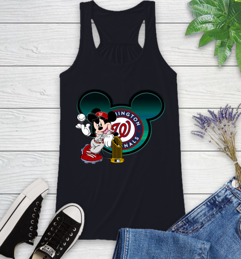 MLB Washington Nationals The Commissioner's Trophy Mickey Mouse Disney Racerback Tank 10