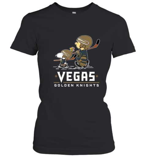 Let's Play Vegas Golden Knights Ice Hockey Snoopy NHL Women's T-Shirt